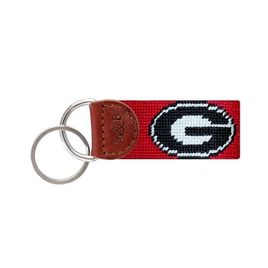Smathers & Branson - Georgia G Needlepoint Key Fob - Red