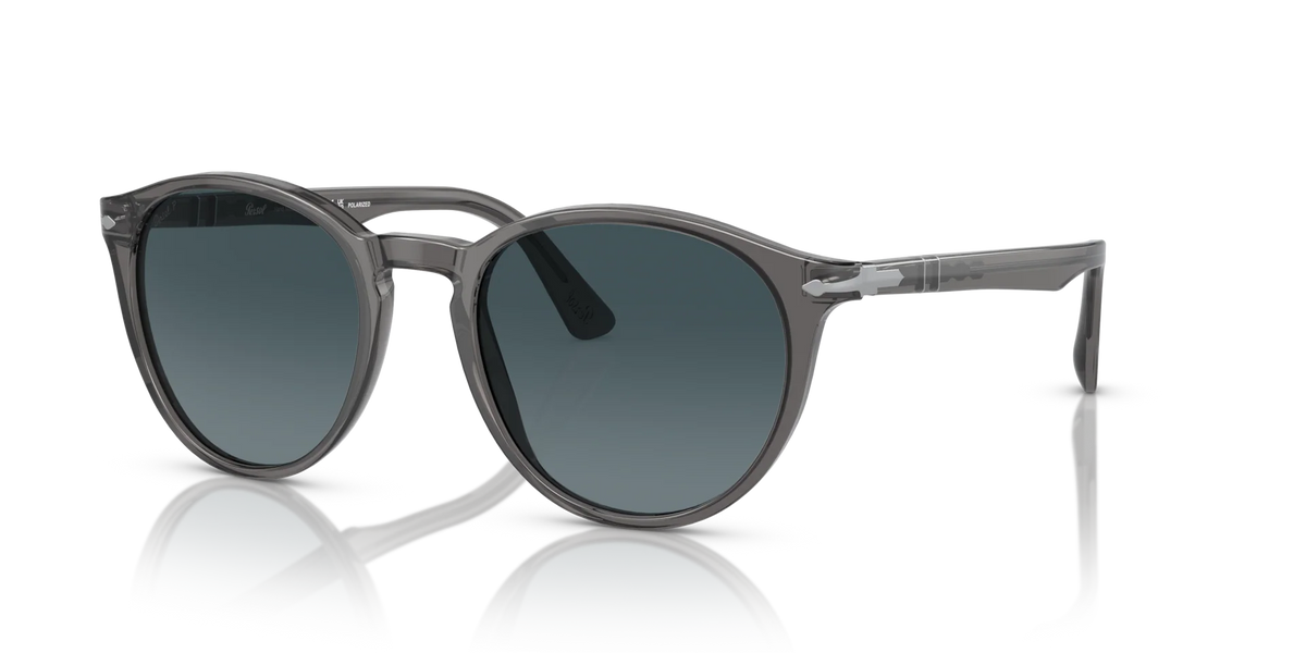 Persol - 0PO3152S - Transparent Grey & Light Blue Gradient Dark Blue Polar Lens
