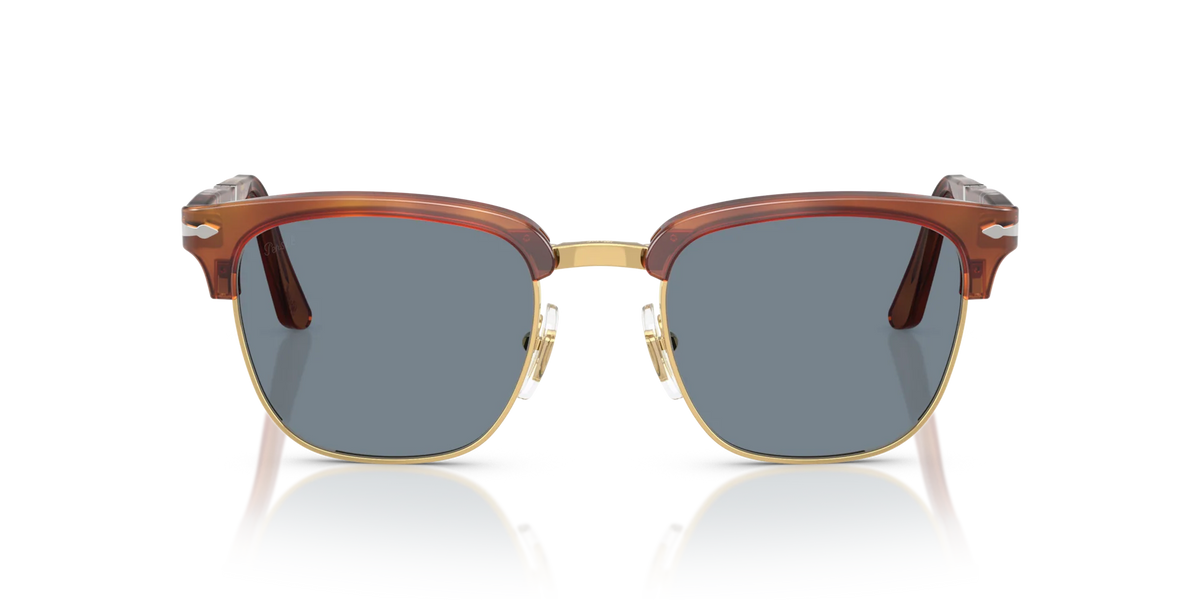 Persol - 0PO3375S - Foldable Terra Di Siena & Light Blue Lens