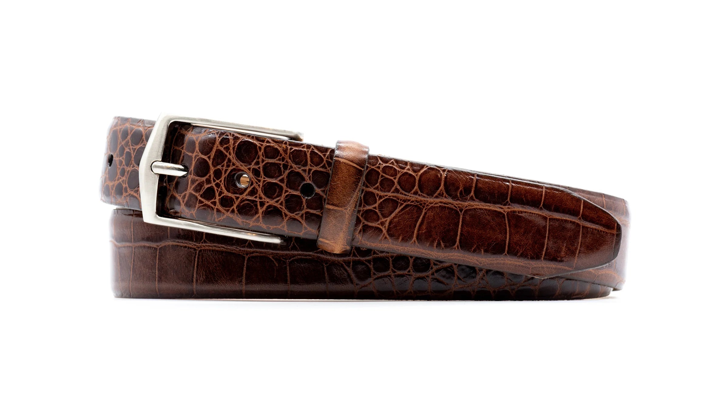 Martin Dingman - William 2-Buckle Alligator Grain Belt