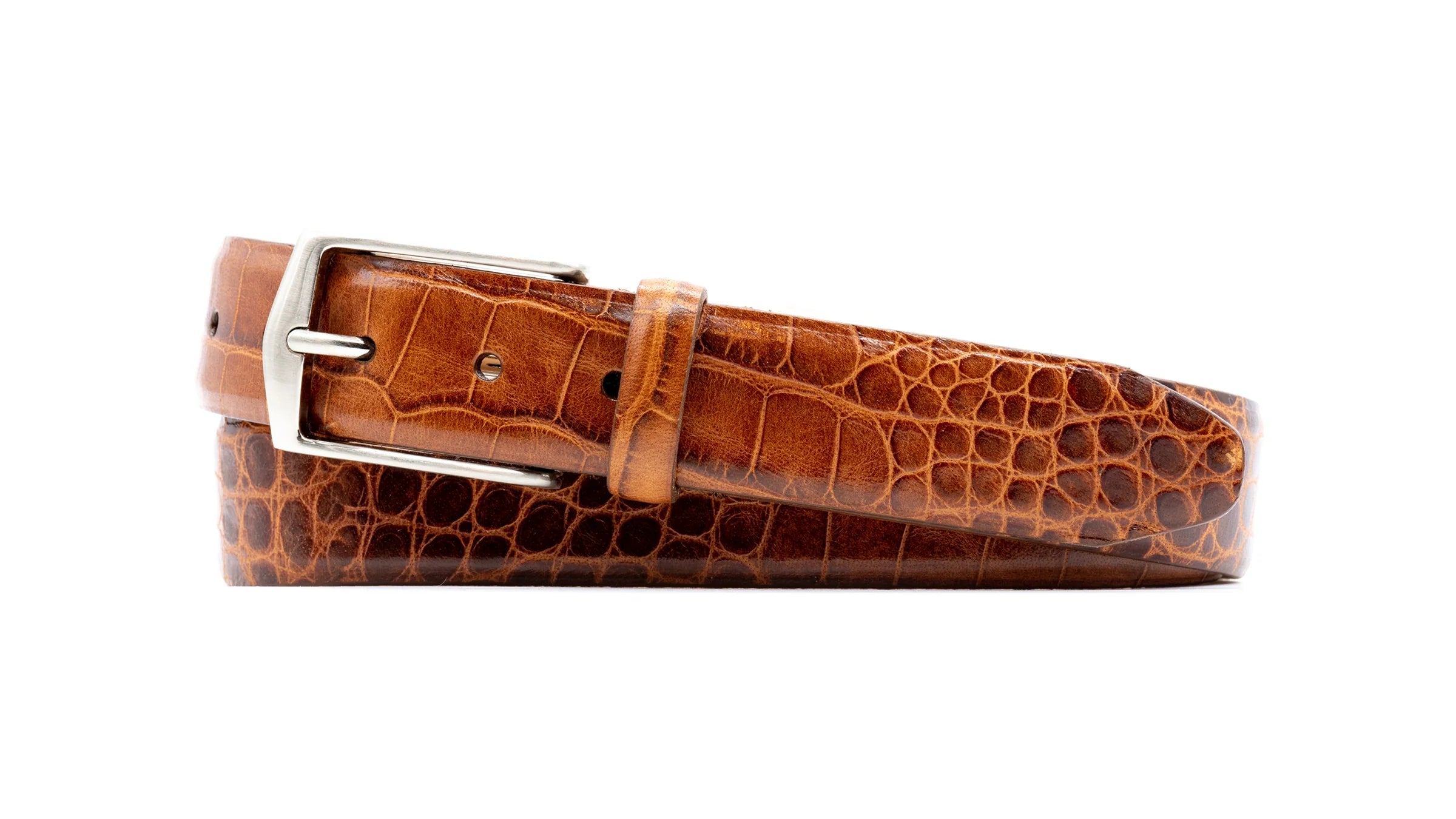 Martin Dingman - William 2-Buckle Alligator Grain Belt