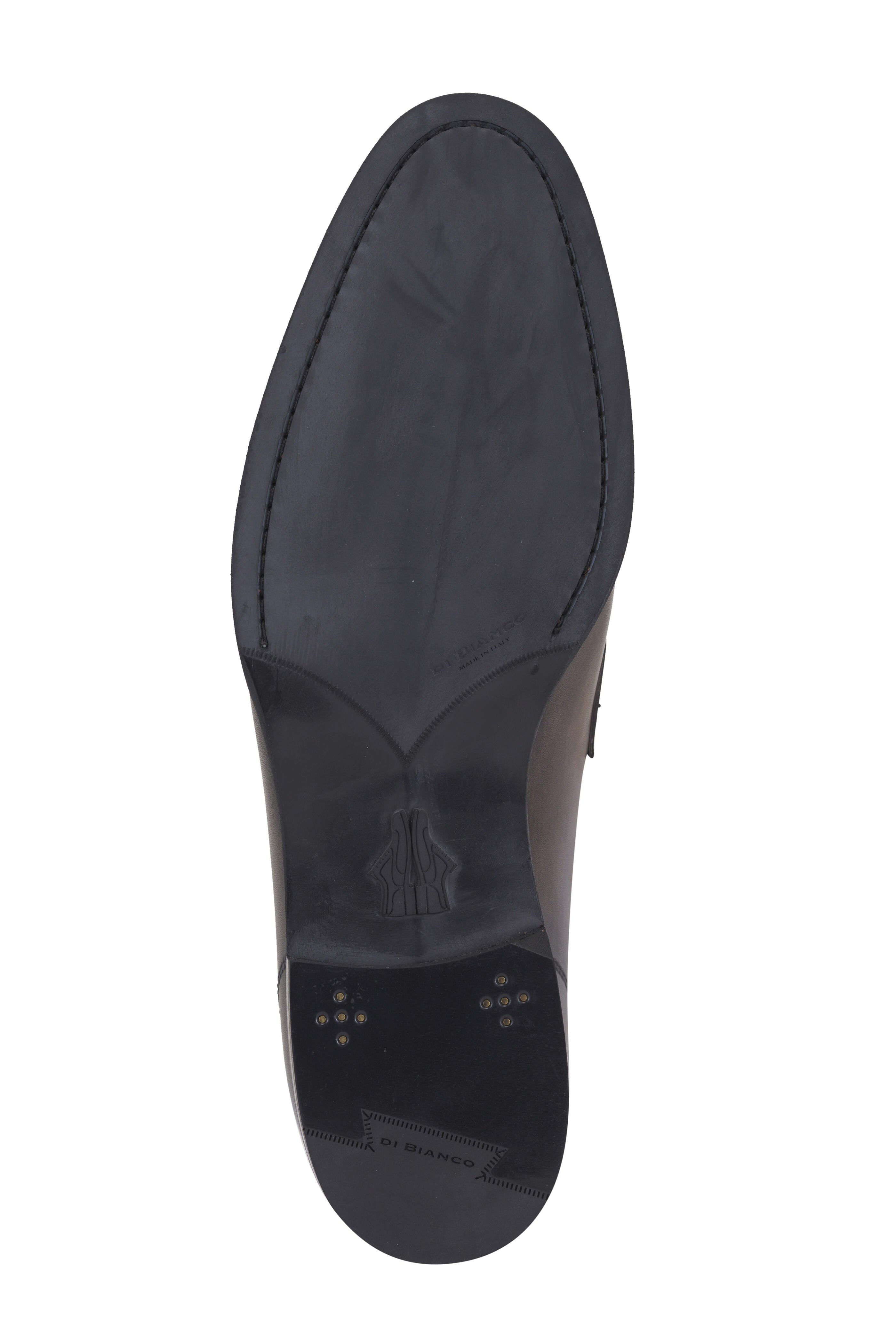 Black shoe sole on a white background