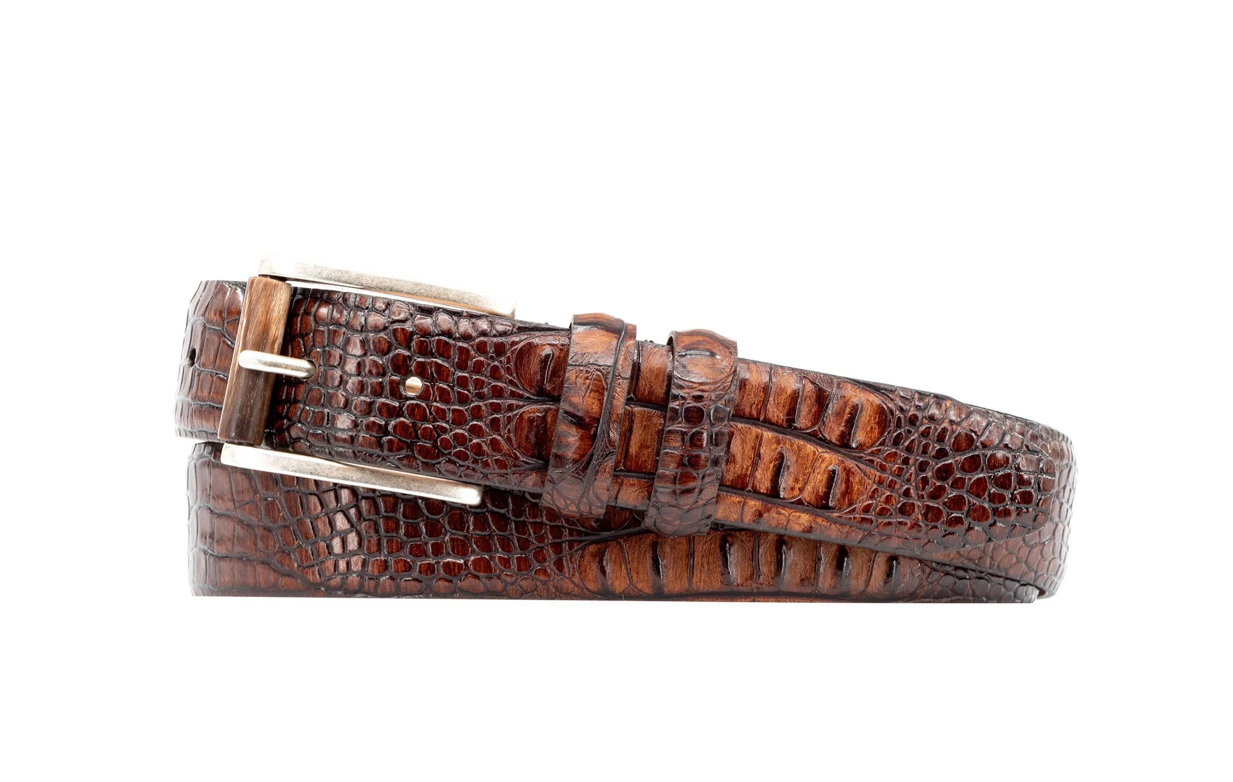 Martin Dingman - Hadley Baby Hornback Alligator Grain Belt - Whiskey