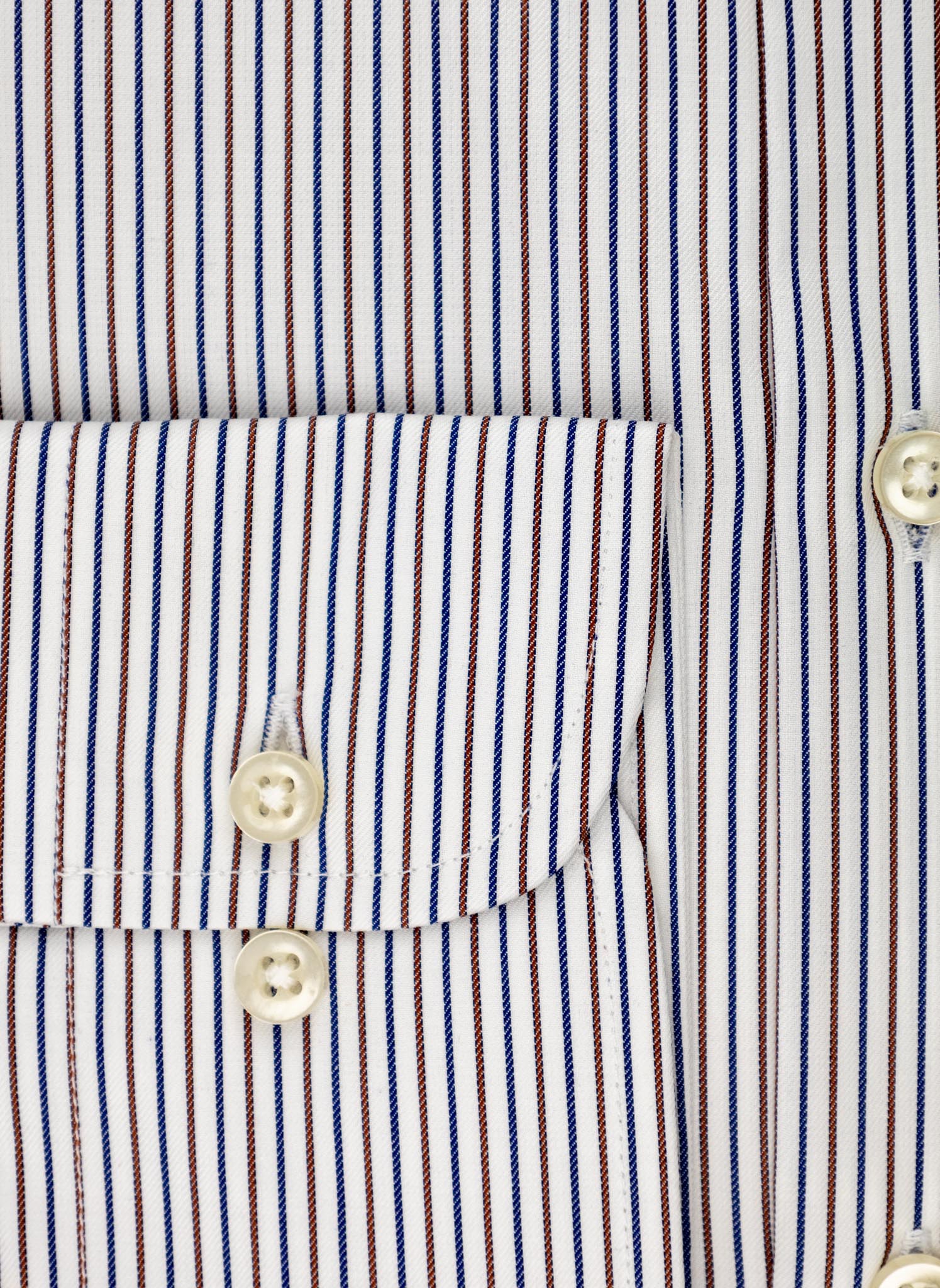 Seaward & Stearn - Orange & Blue Mini Stripe Shirt