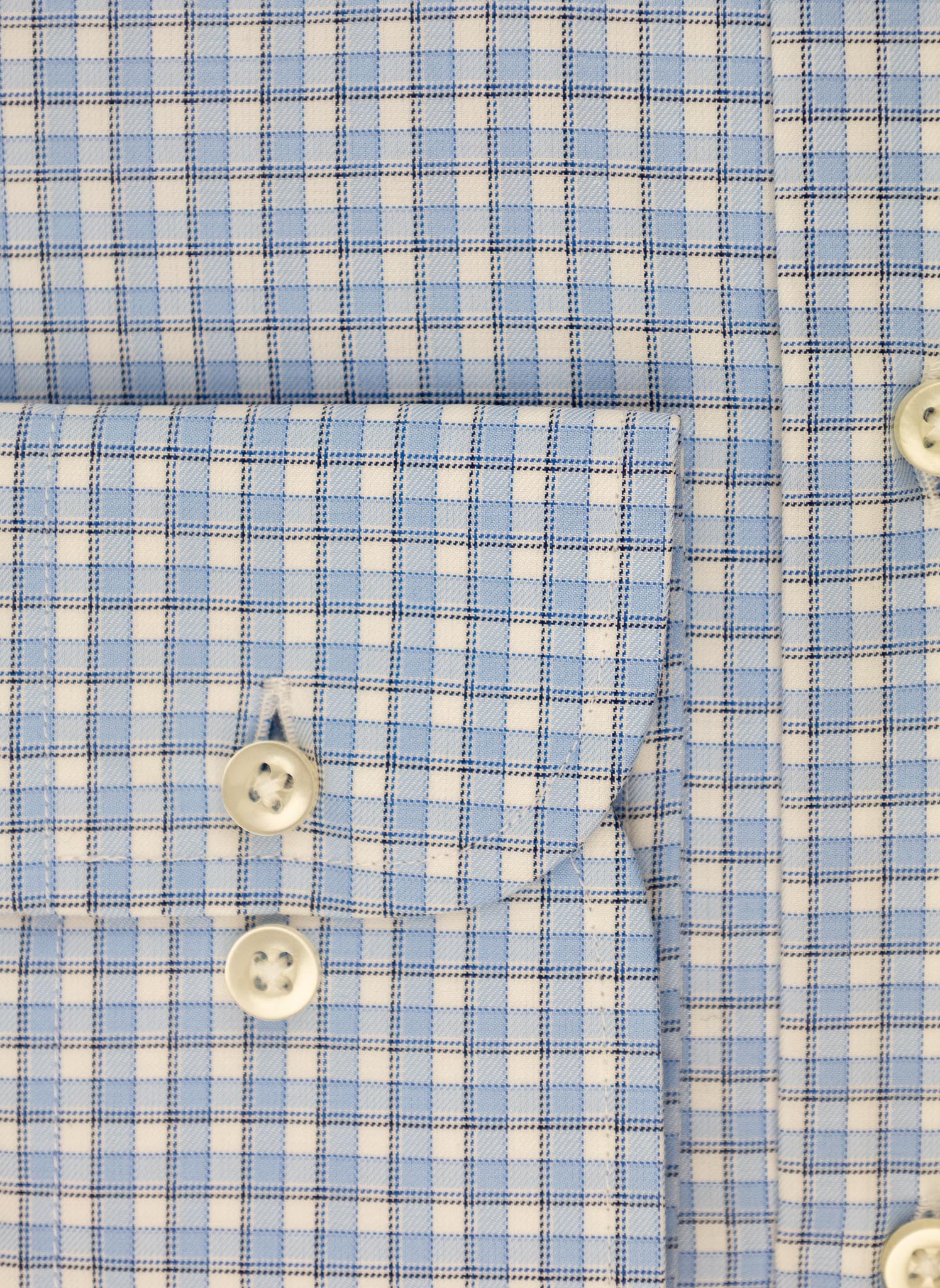 Seaward & Stearn - Blue Micro Check Shirt