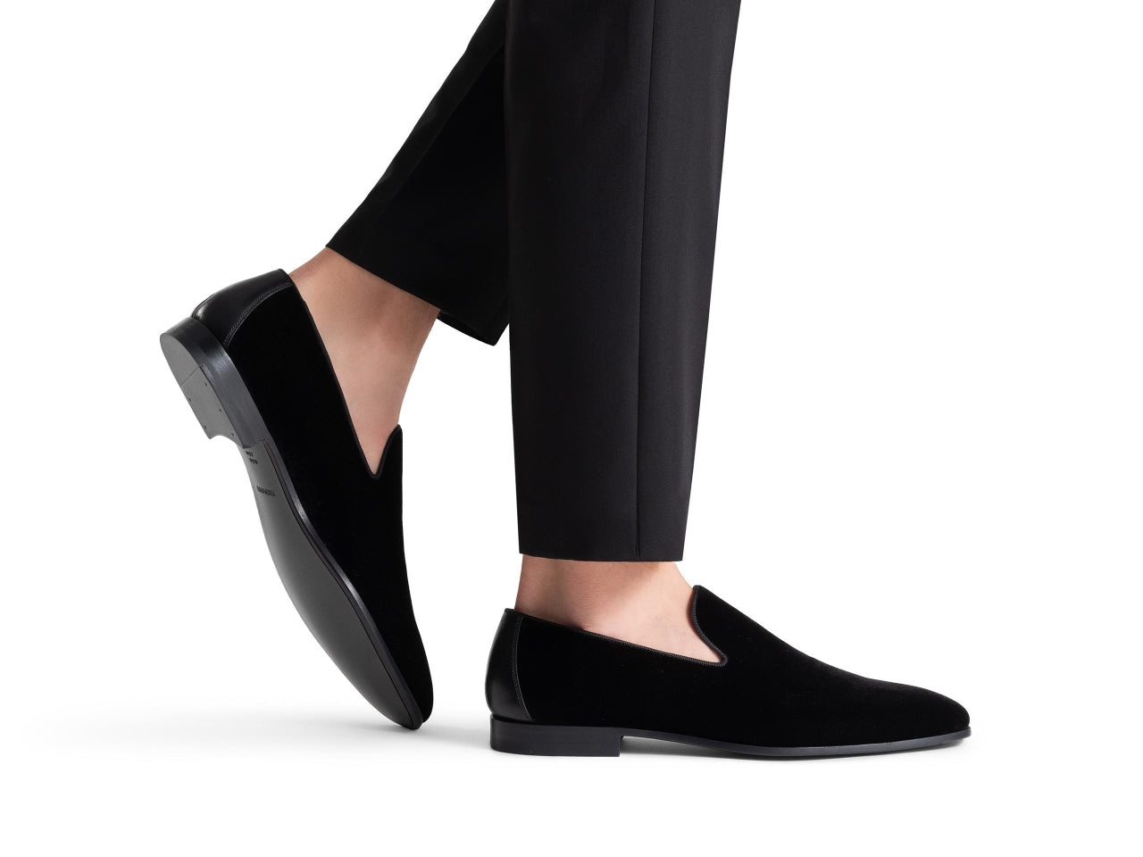 Magnanni - Jareth Black Velvet Formal Slipper Loafer