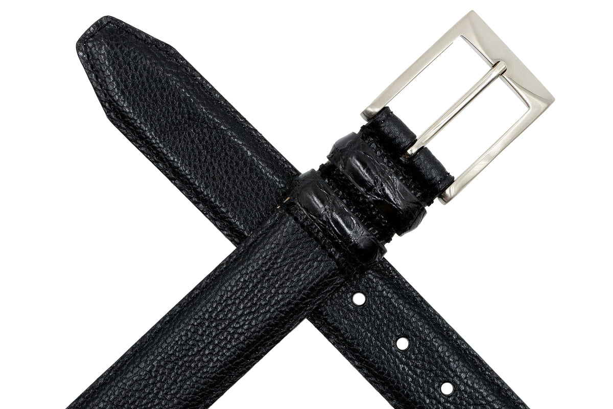 Martin Dingman - Lorenzo Luxe Bridle Leather Belt - Black