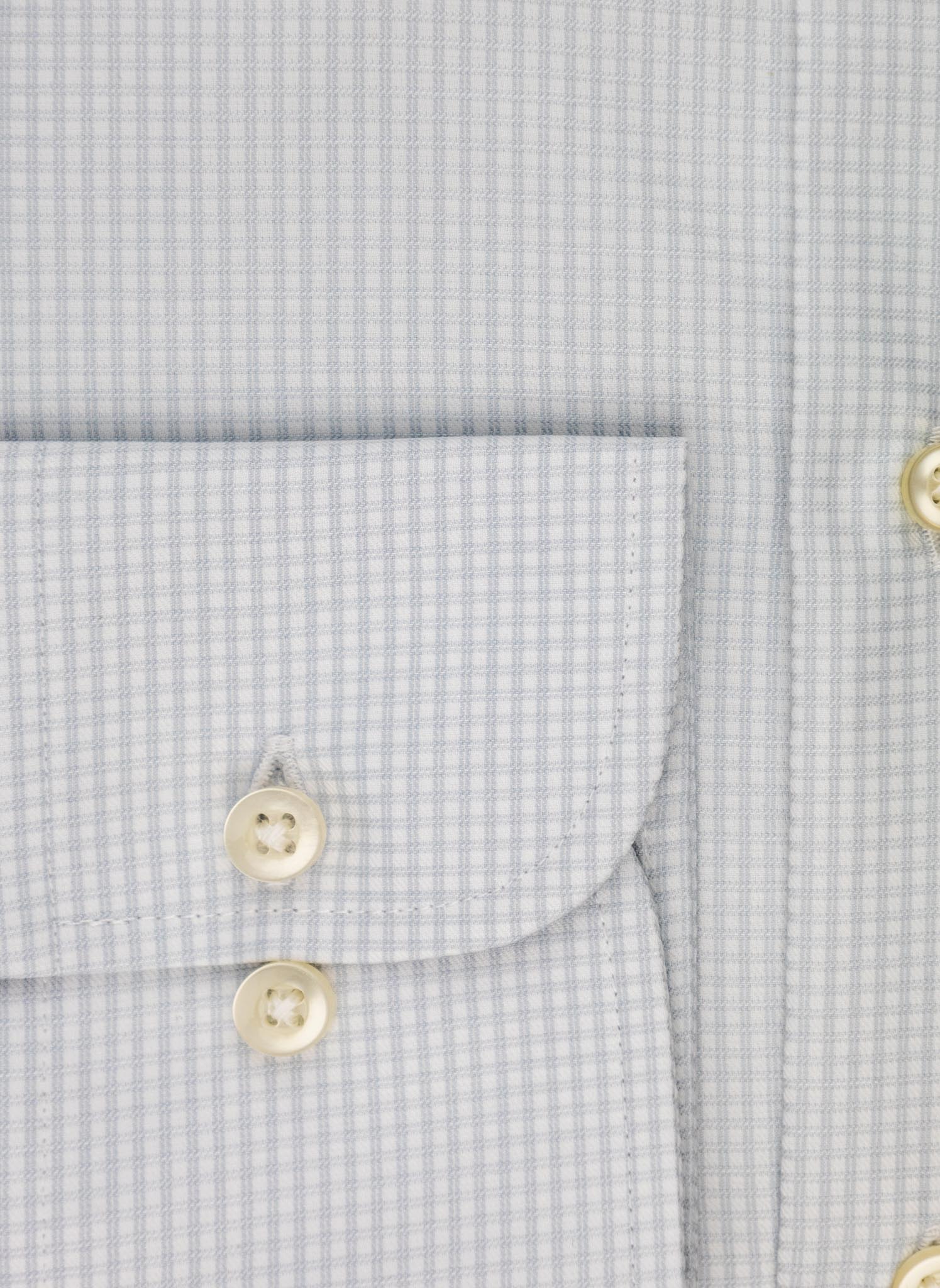Seaward & Stearn - Silver Micro Gingham Shirt