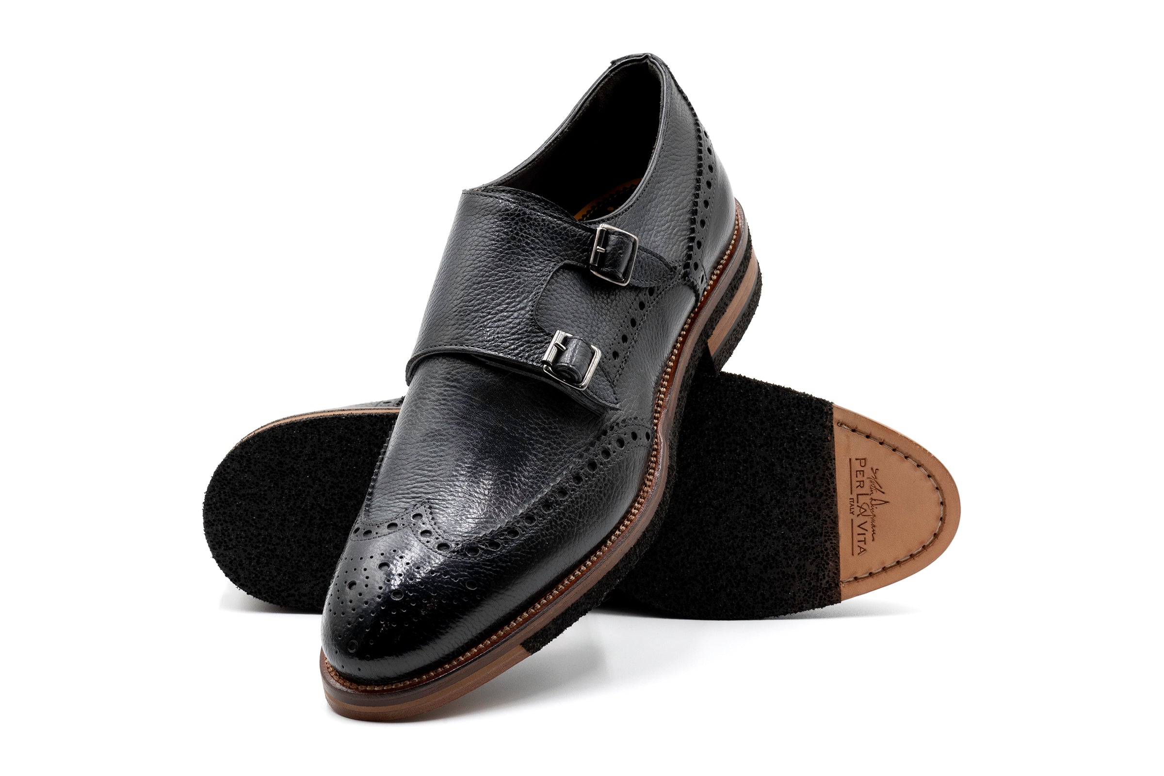 Martin Dingman - Tuscan Italian Calf Double Monk - Graphite