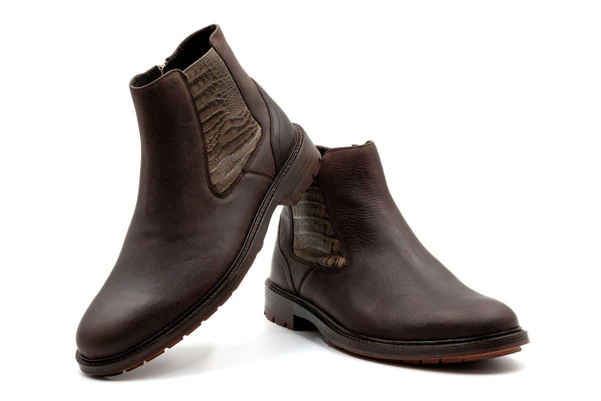 Martin Dingman - McKinley Oiled Saddle Leather Boot - Walnut