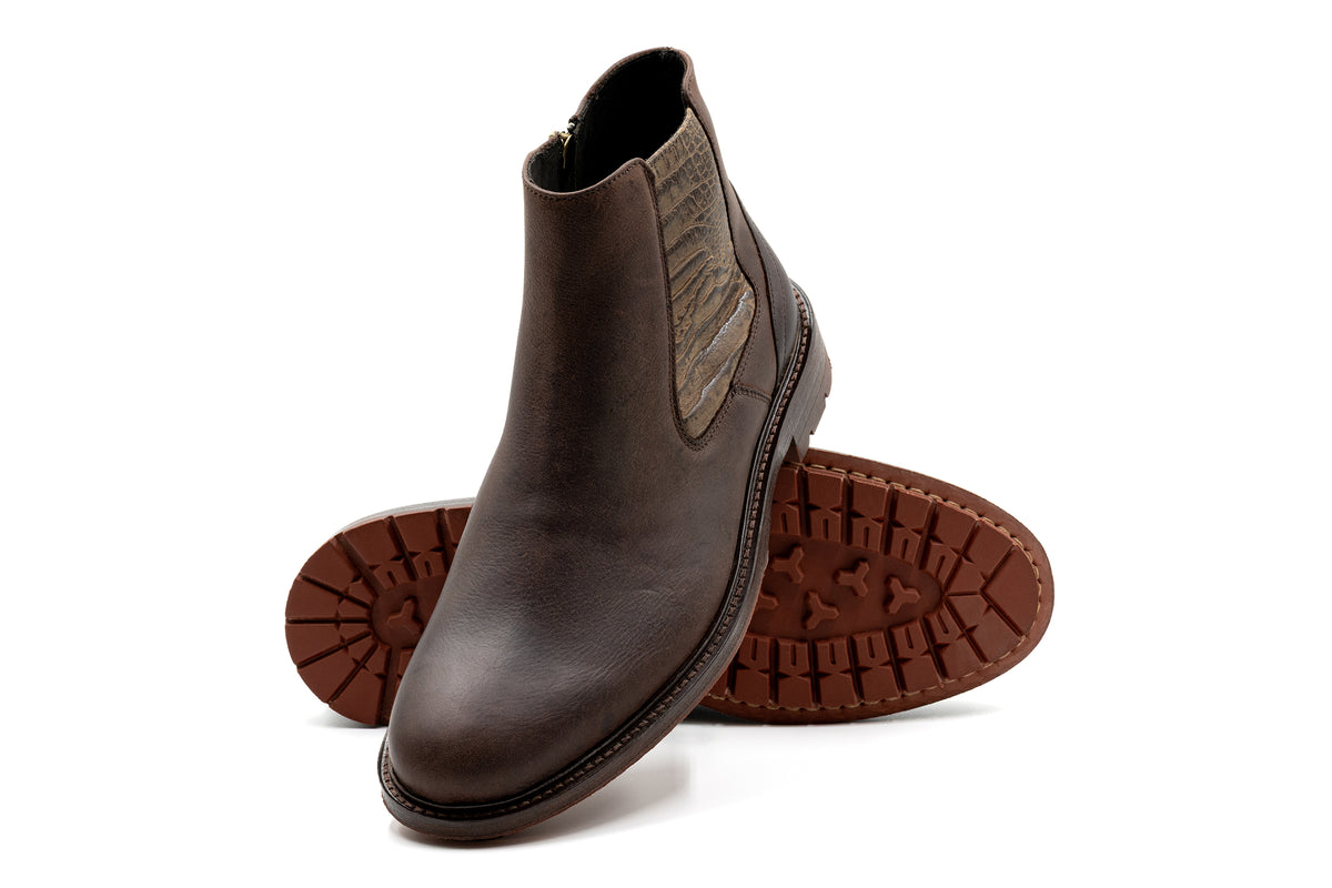 Martin Dingman - McKinley Oiled Saddle Leather Boot - Walnut