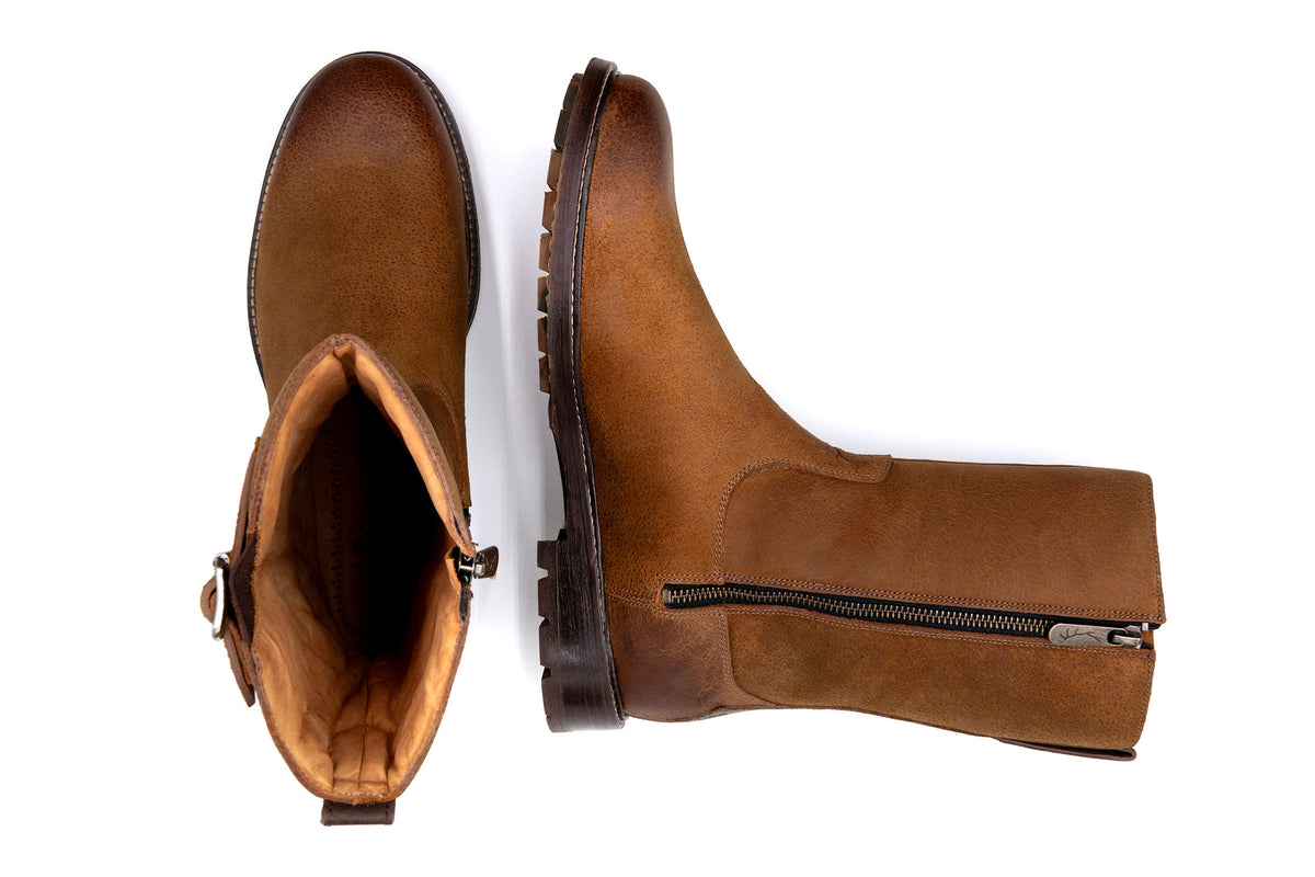 Martin Dingman - Hunter Water Buffalo Roper Boots - Oak