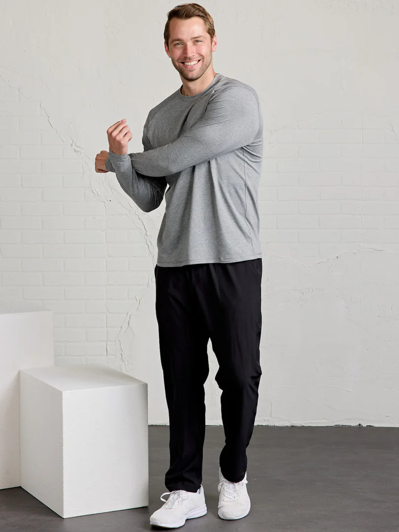 Tasc - Carrollton Long Sleeve Fitness T-Shirt - Heather Grey