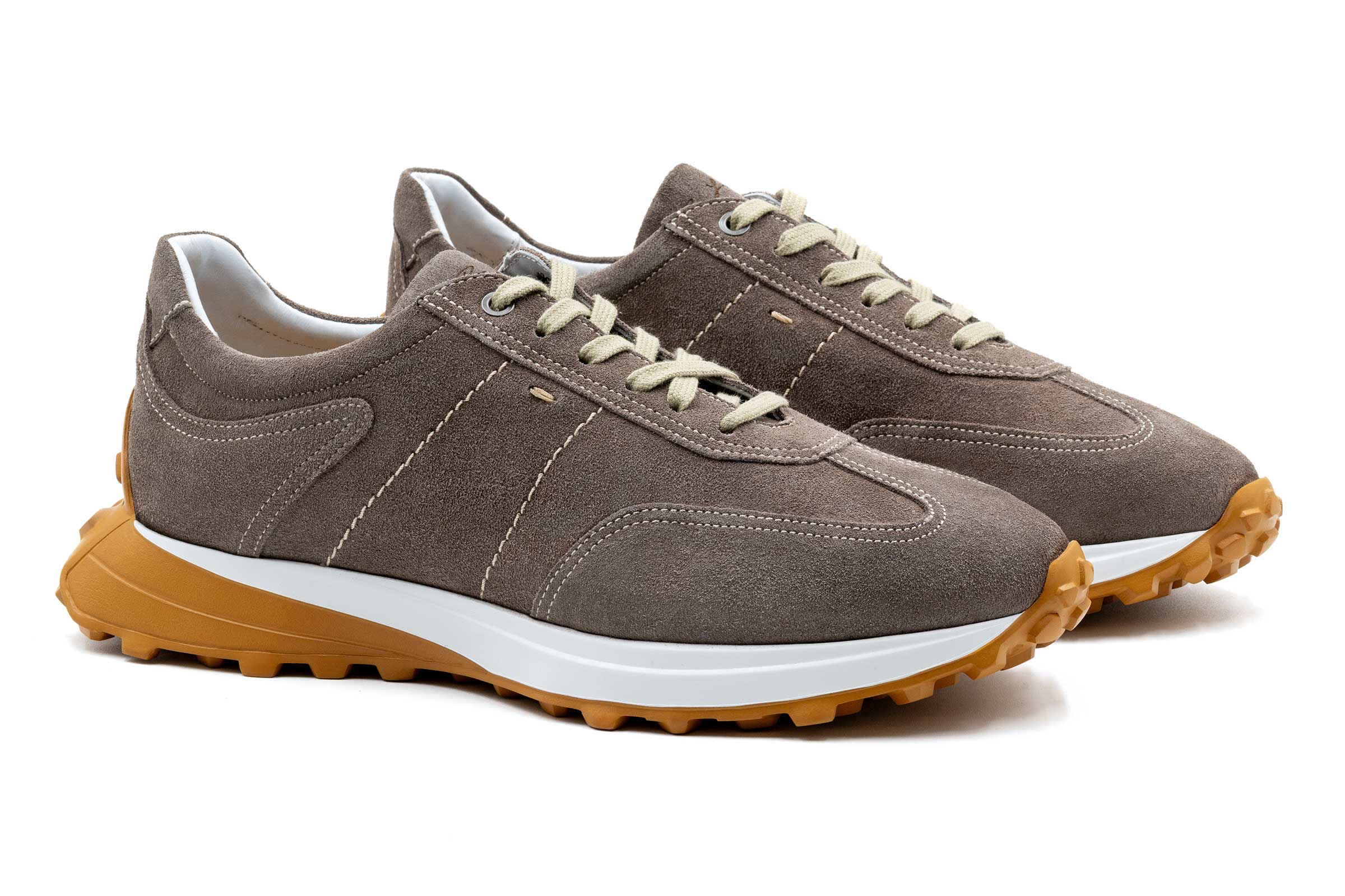 Martin Dingman - Milano Italian Suede Sneakers - Stone