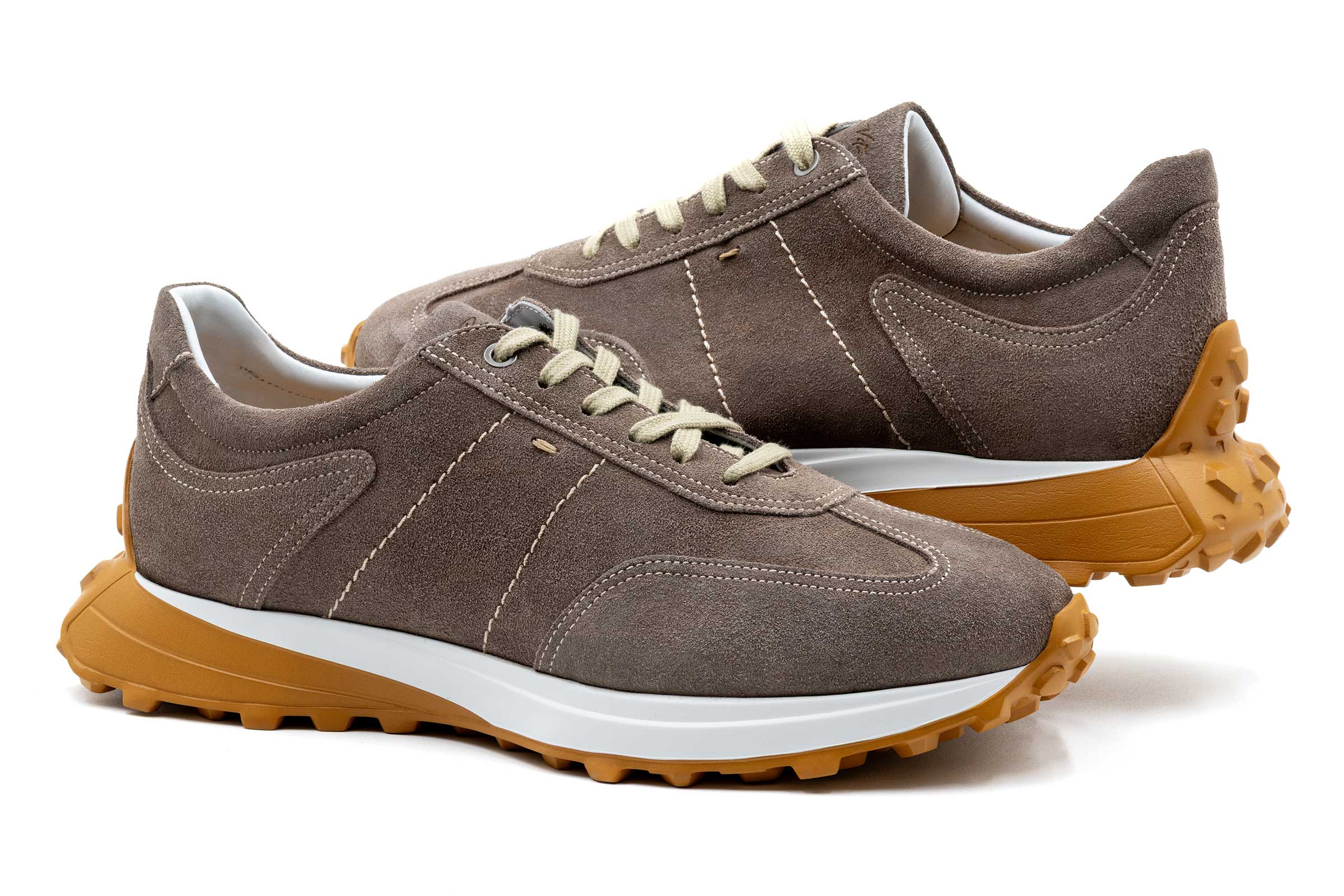 Martin Dingman - Milano Italian Suede Sneakers - Stone