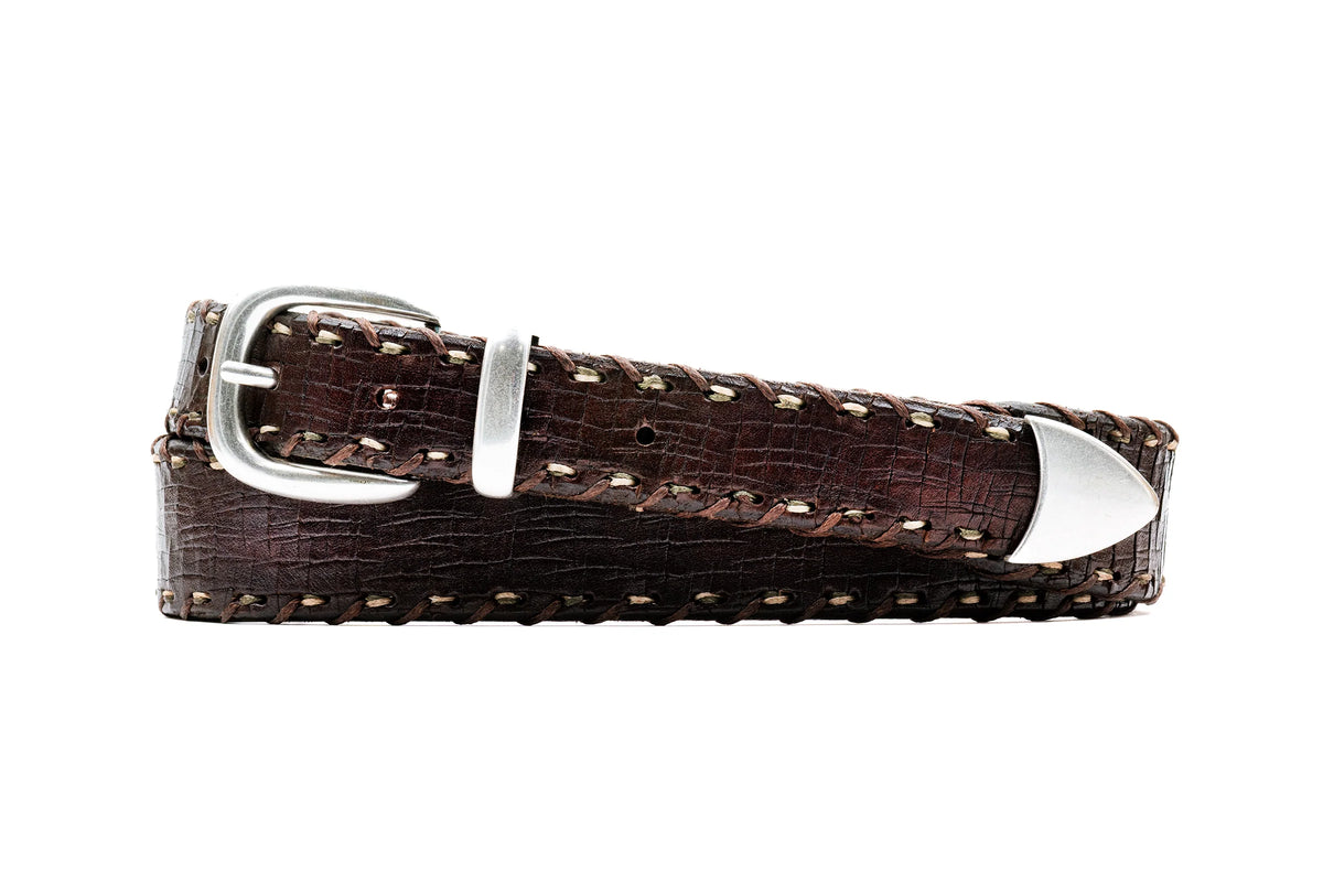 Martin Dingman - Artisan Italian Bridle Leather Taper Down Belt - Walnut