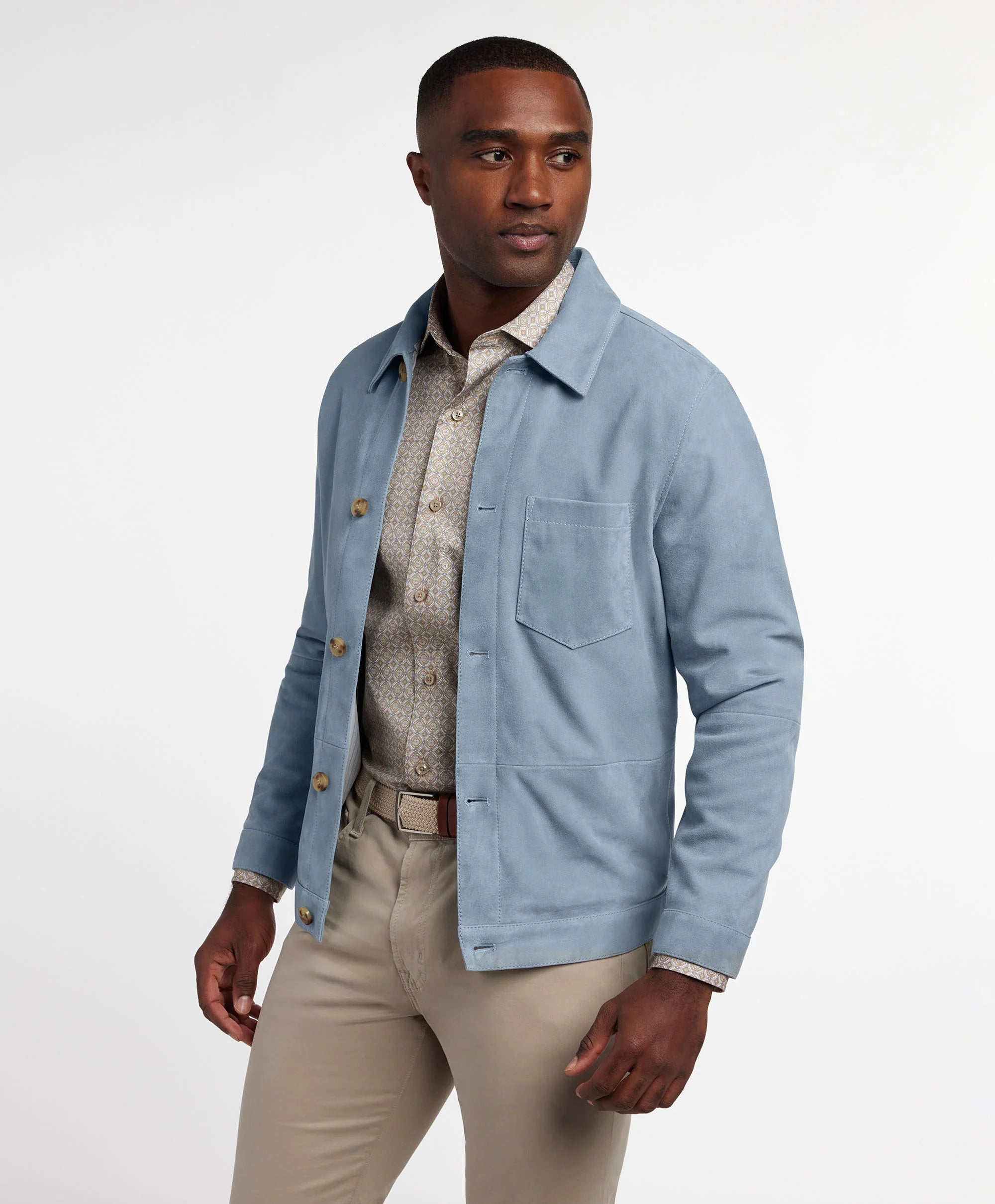 David Donahue - Suede City Jacket - Cloud Blue