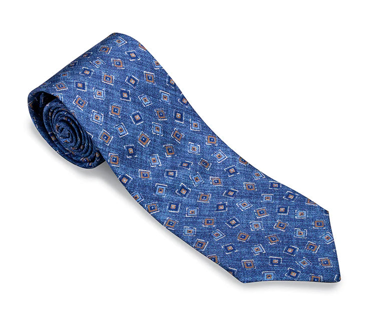 R. Hanauer - Navy Brinkley Medallions Necktie
