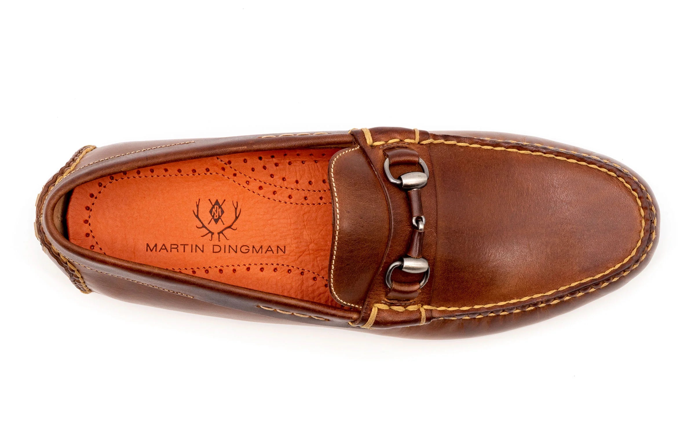 Martin Dingman - Monte Carlo Saddle Leather Horse Bit Driving Loafer - Cigar
