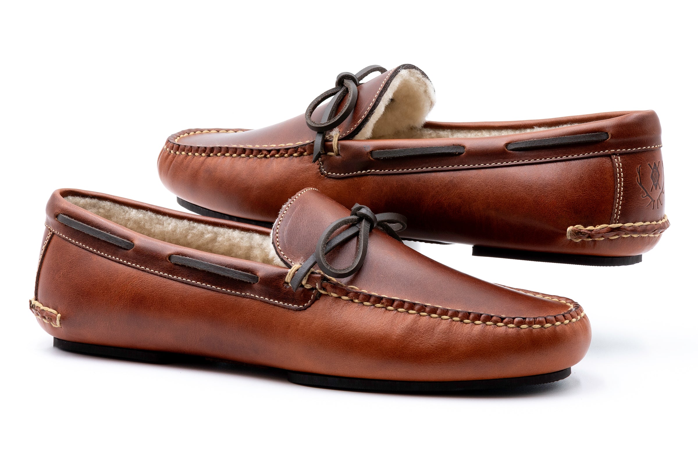 Martin Dingman - Old Row Oiled Saddle Leather Slippers - Cigar