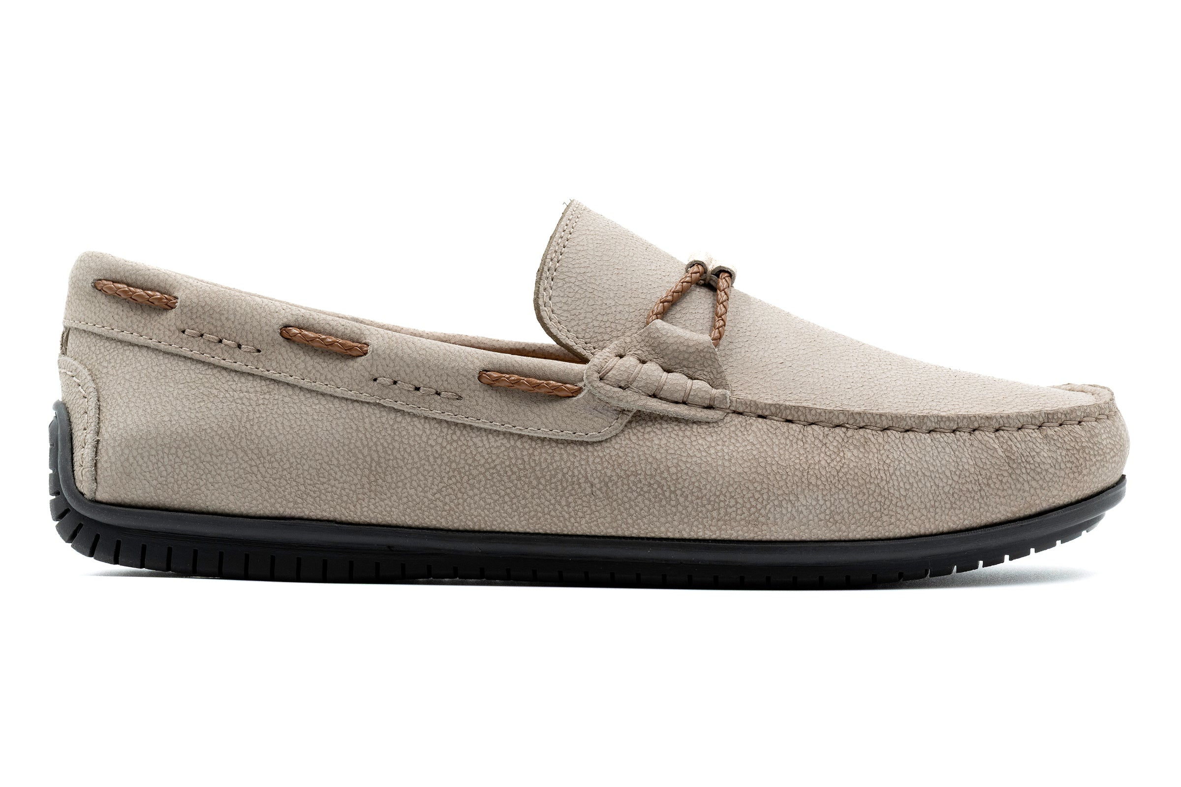 Martin Dingman - Bermuda Nubuck Braided Loafers - Putty