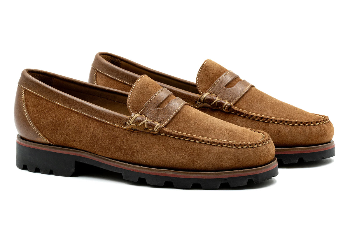Martin Dingman - Jackson Suede Penny Loafer - French Roast Suede