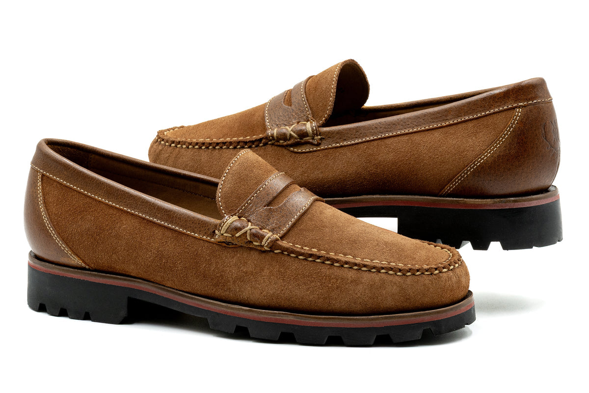 Martin Dingman - Jackson Suede Penny Loafer - French Roast Suede