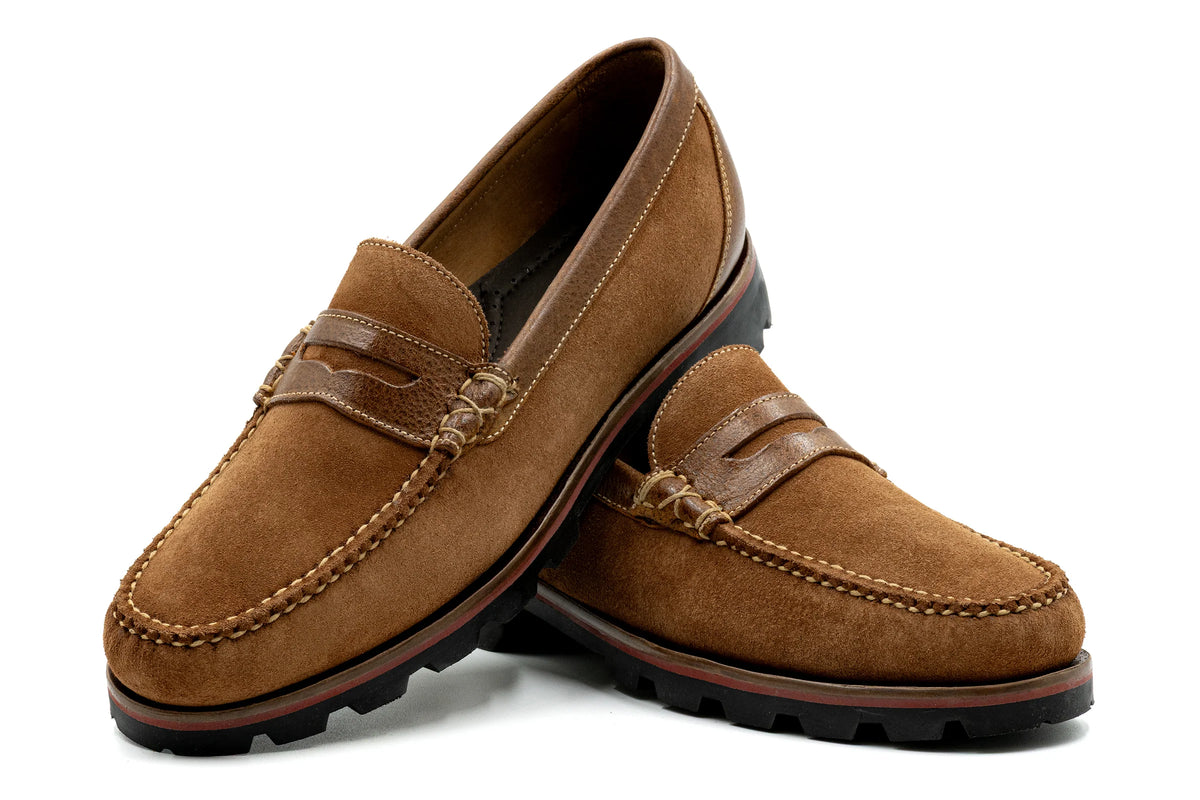 Martin Dingman - Jackson Suede Penny Loafer - French Roast Suede