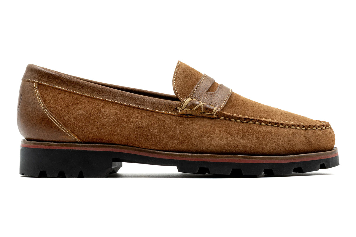 Martin Dingman - Jackson Suede Penny Loafer - French Roast Suede
