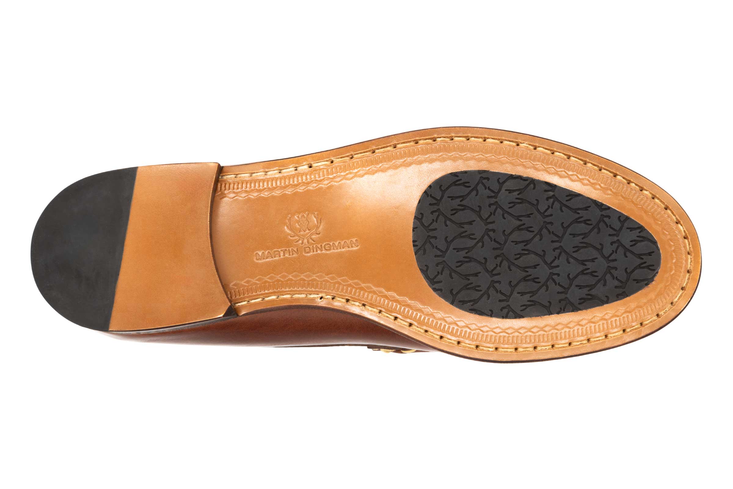 Martin Dingman - Old Row Oiled Saddle Leather Penny Loafers - Cigar
