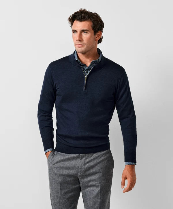 David Donahue - The Skipper Quarter Zip - Navy