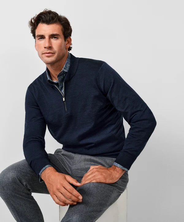 David Donahue - The Skipper Quarter Zip - Navy