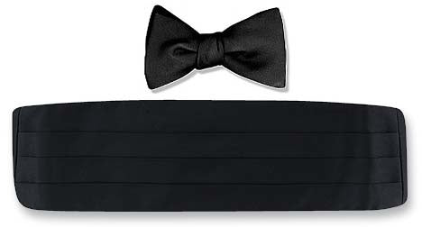 R. Hanauer - Black Cummerbund Set Satin