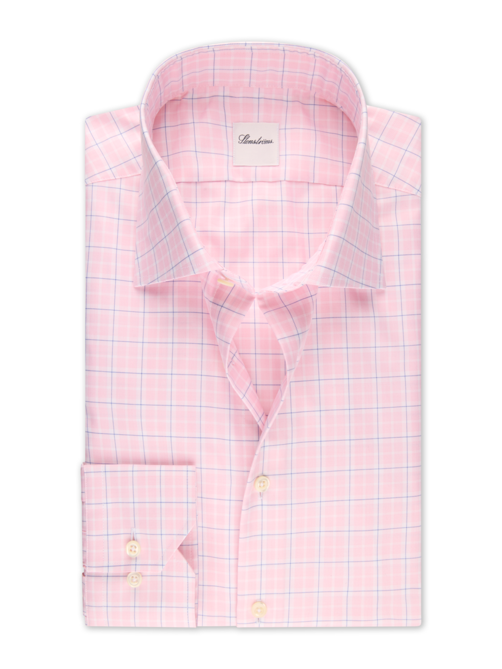 Stenströms - Checked Twill Shirt - Light Pink