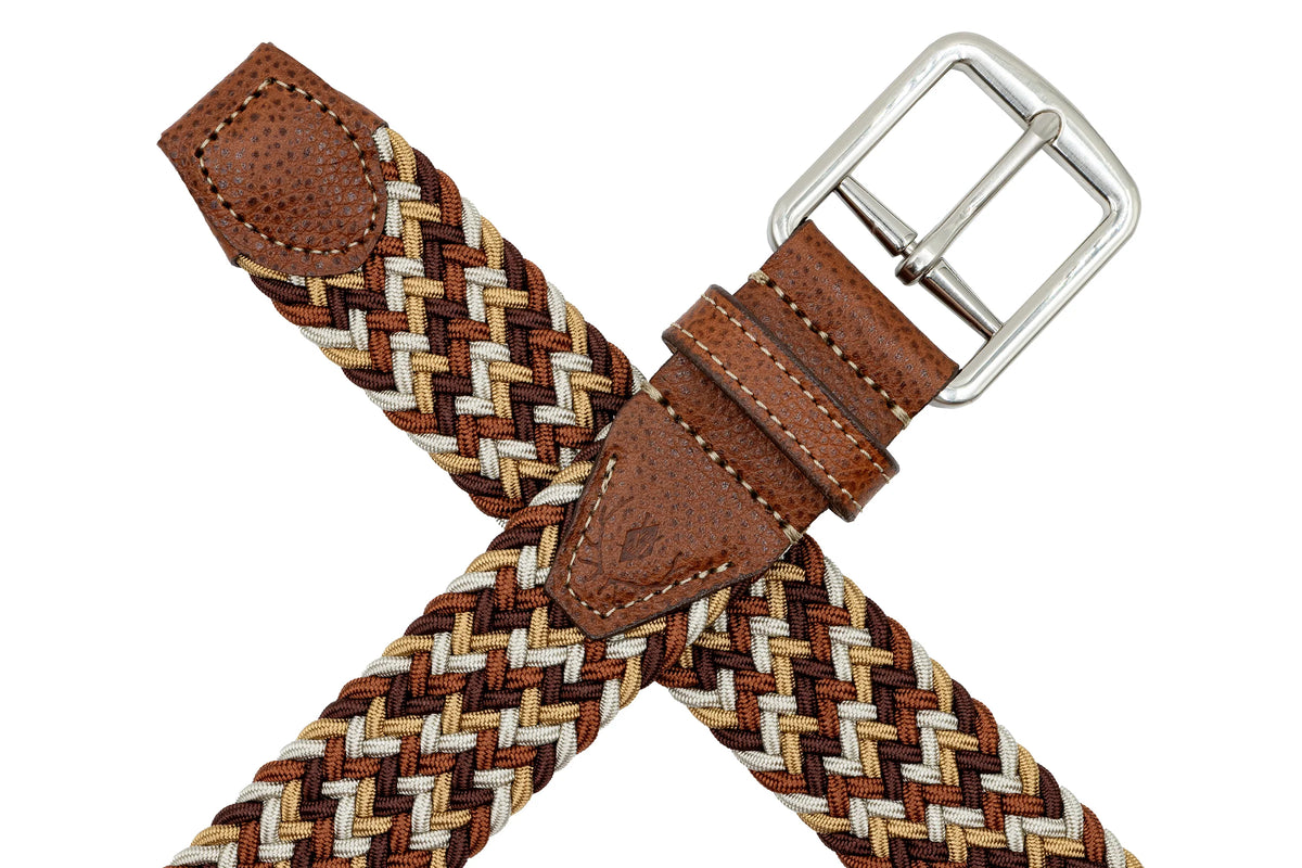 Martin Dingman - Newport Woven Italian Rayon Elastic Belt - Foliage