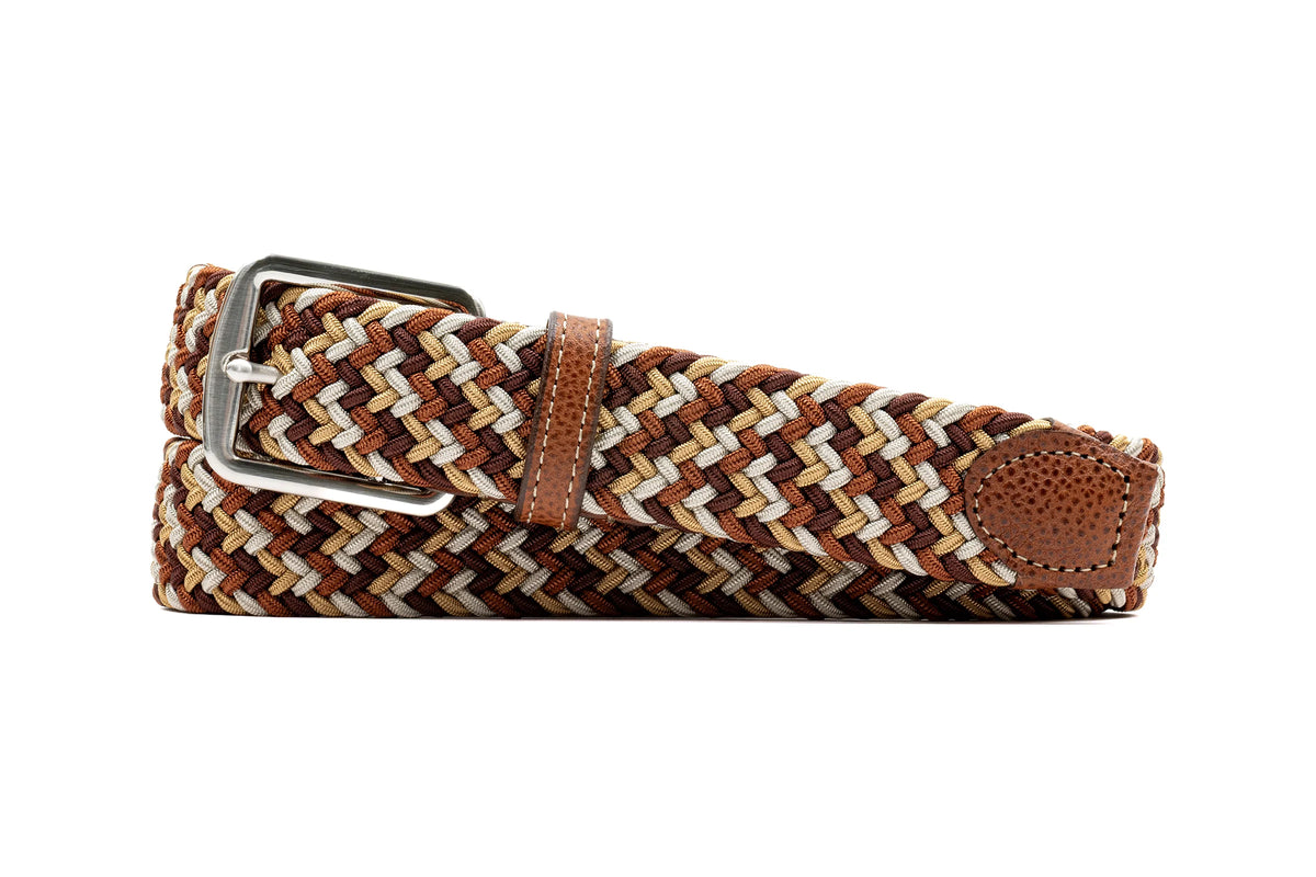 Martin Dingman - Newport Woven Italian Rayon Elastic Belt - Foliage