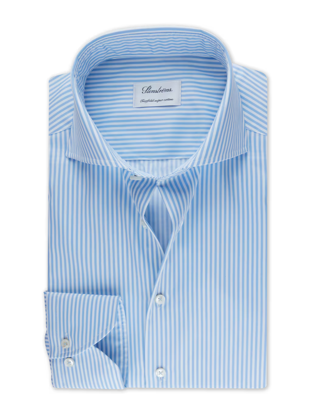 Stenströms - Donegal Stripe Dress Shirt - Sky Blue
