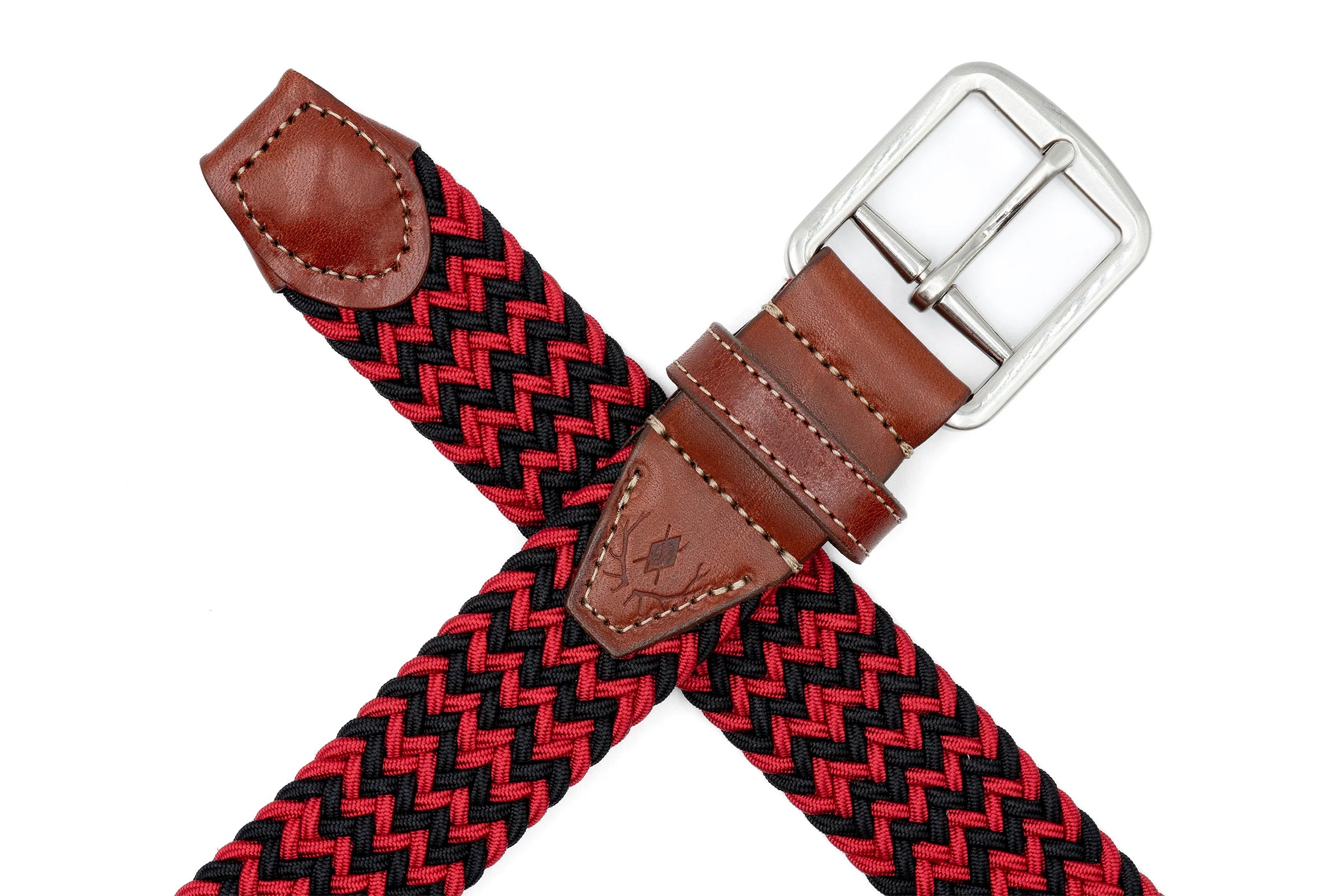 Martin Dingman - Newport Gameday Red/Black Woven Stretch Belt