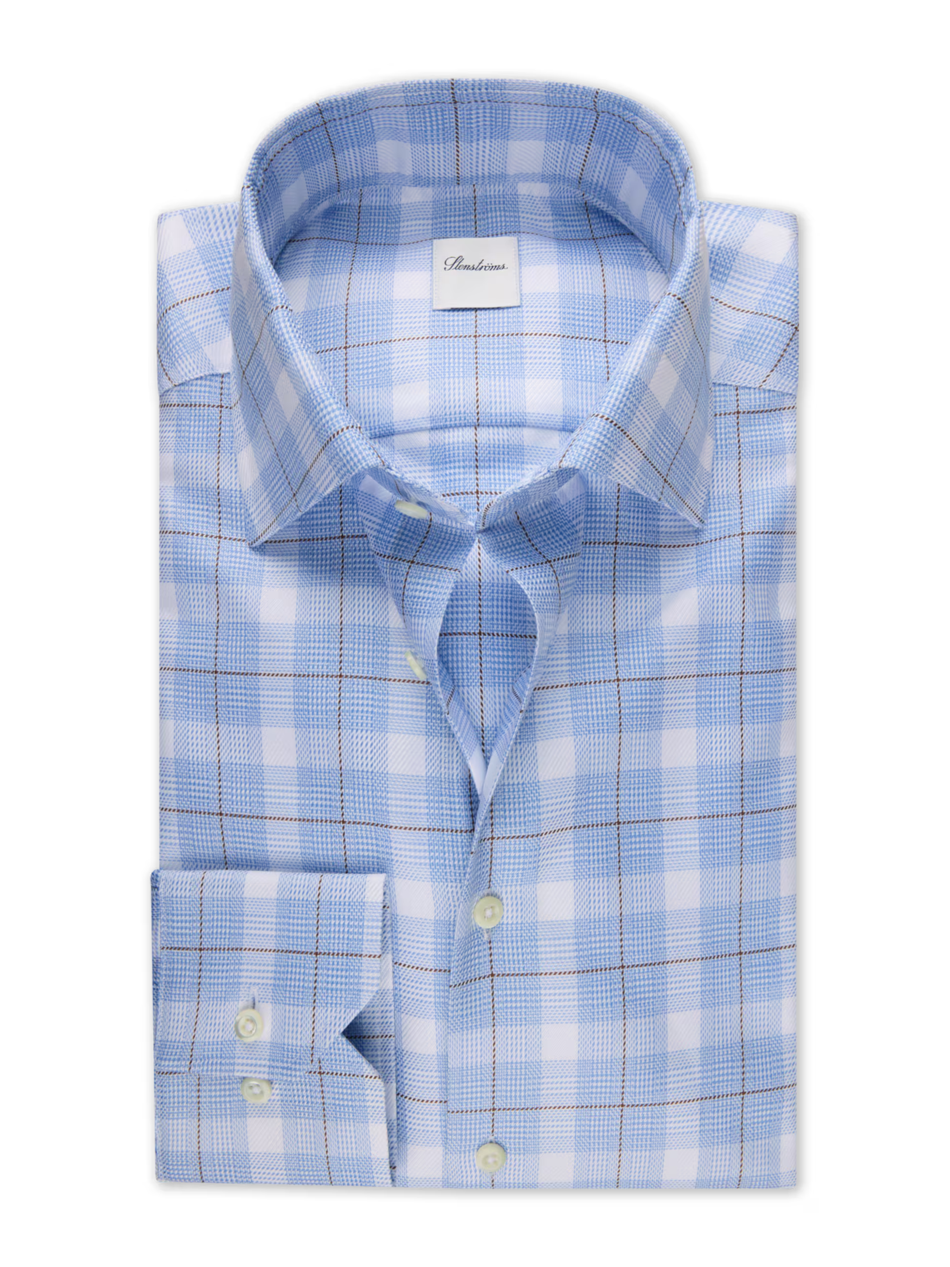 Strenstóms - Light Blue Checked Twill Shirt