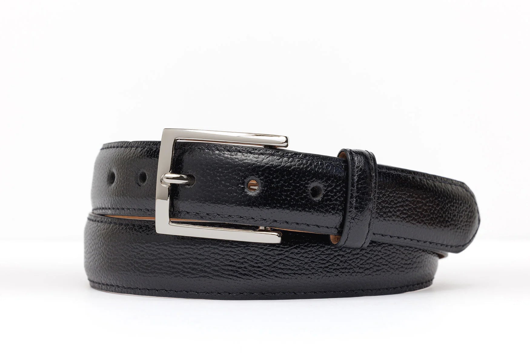 W. Kleinberg - Pebbled Calf Belt - Black