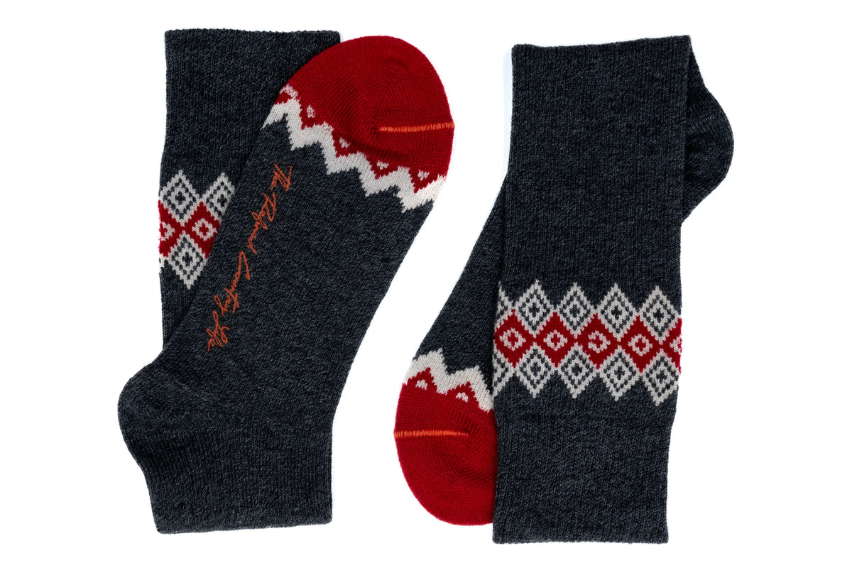 Martin Dingman - Cabin Merino Wool and Pima Cotton Socks - Charcoal