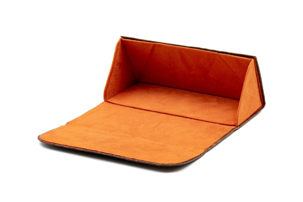 Martin Dingman - Sarasota Hand Finished Alligator Grain Eyeglass Case - Chestnut
