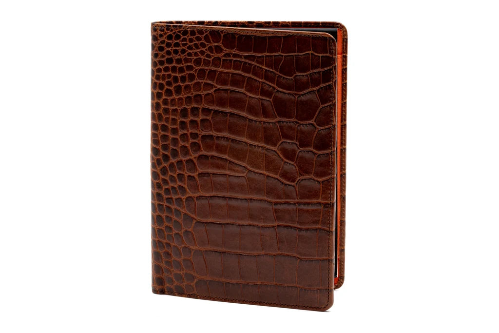 Martin Dingman - Joseph Alligator Grain Leather Jotter - Brown