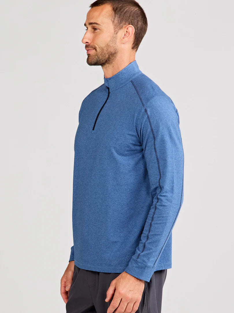 Tasc - Carrollton Lightweight Quarter Zip - Blue Jaspe