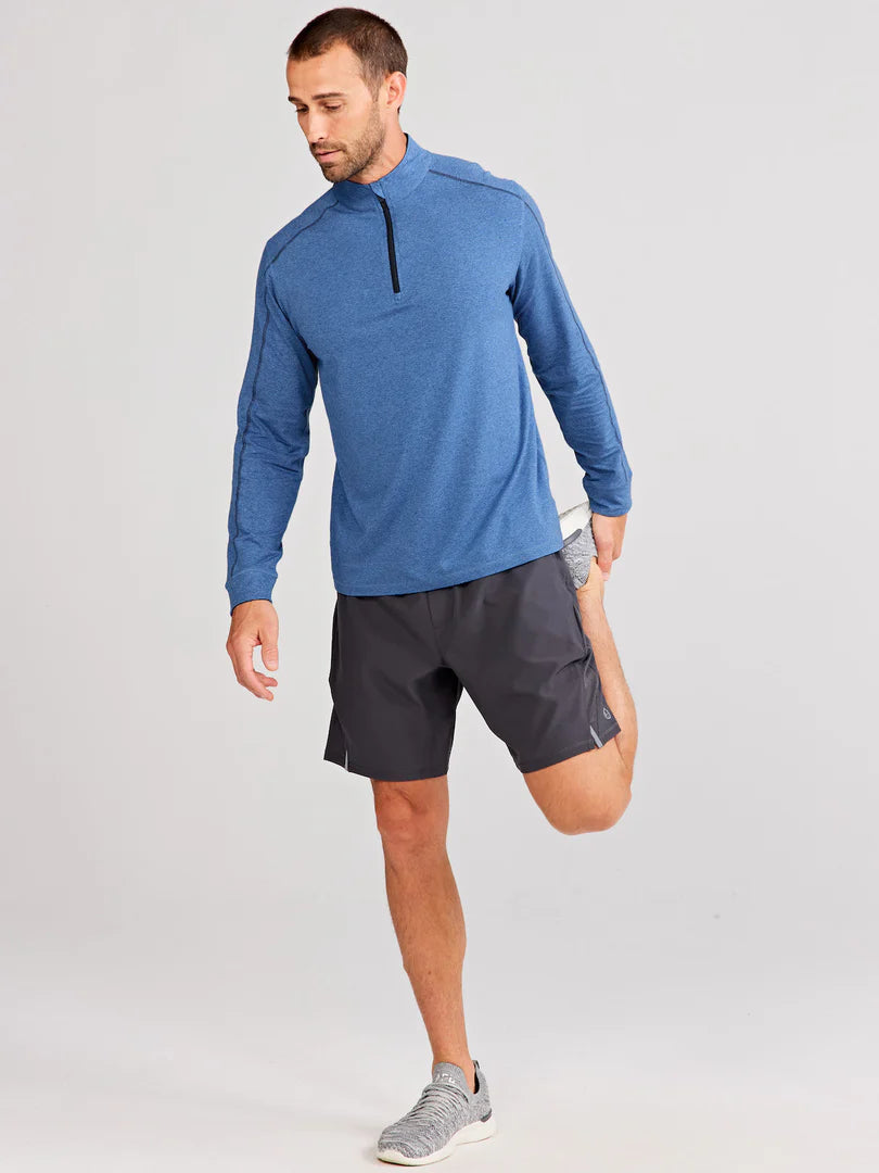 Tasc - Carrollton Lightweight Quarter Zip - Blue Jaspe