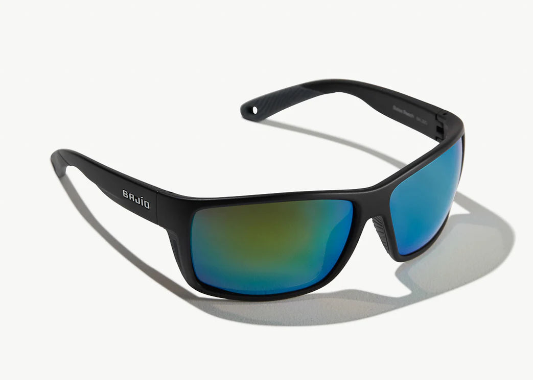Bajio - Bales Beach Sunglasses - Black Matte Frame - Green Mirror Glass Lenses