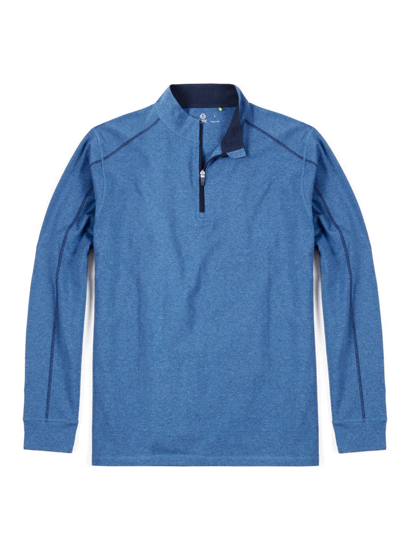 Tasc - Carrollton Lightweight Quarter Zip - Blue Jaspe