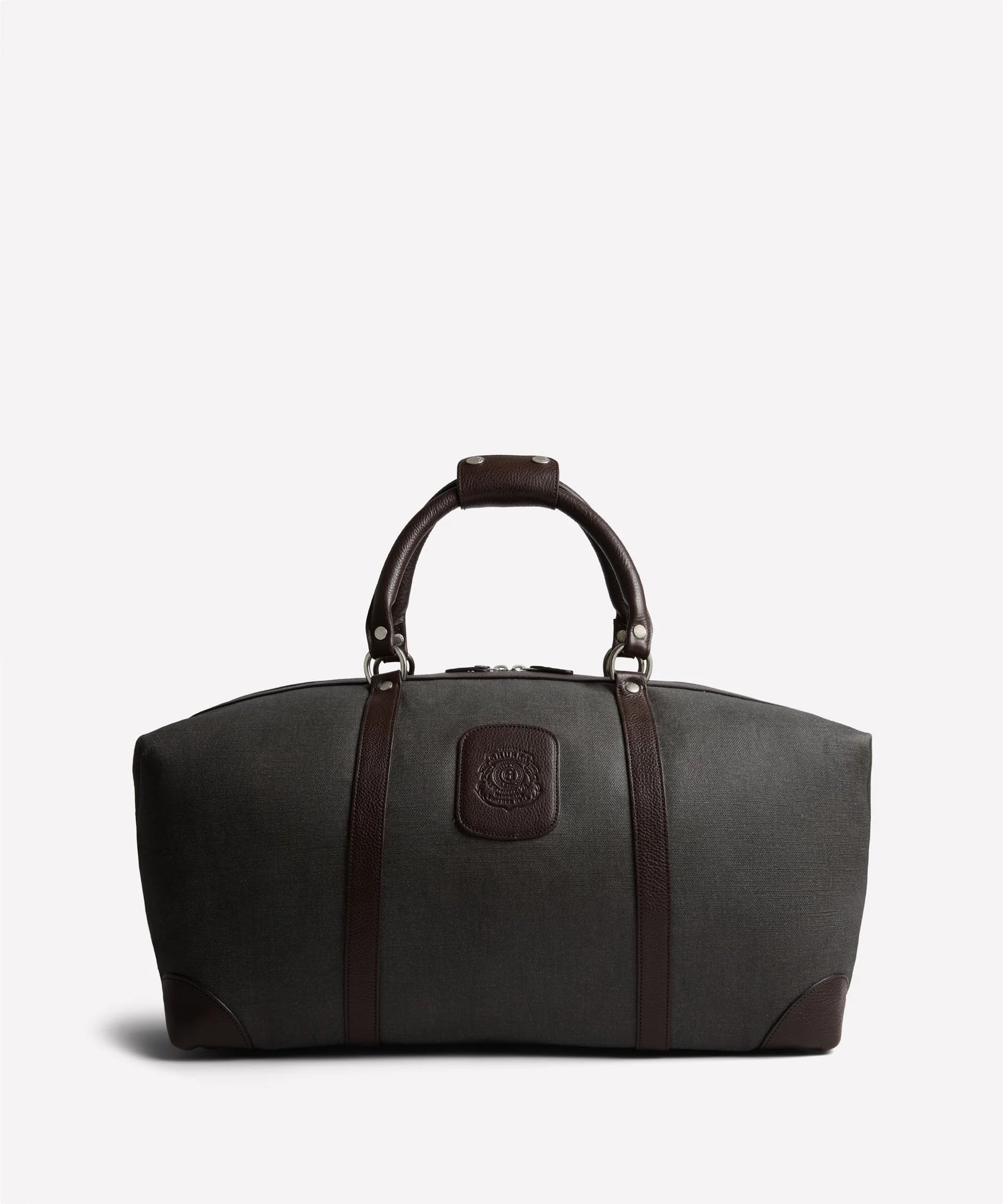 Ghurka - Cavalier II No.97 - Slate Coated Canvas & Vintage Walnut Leather