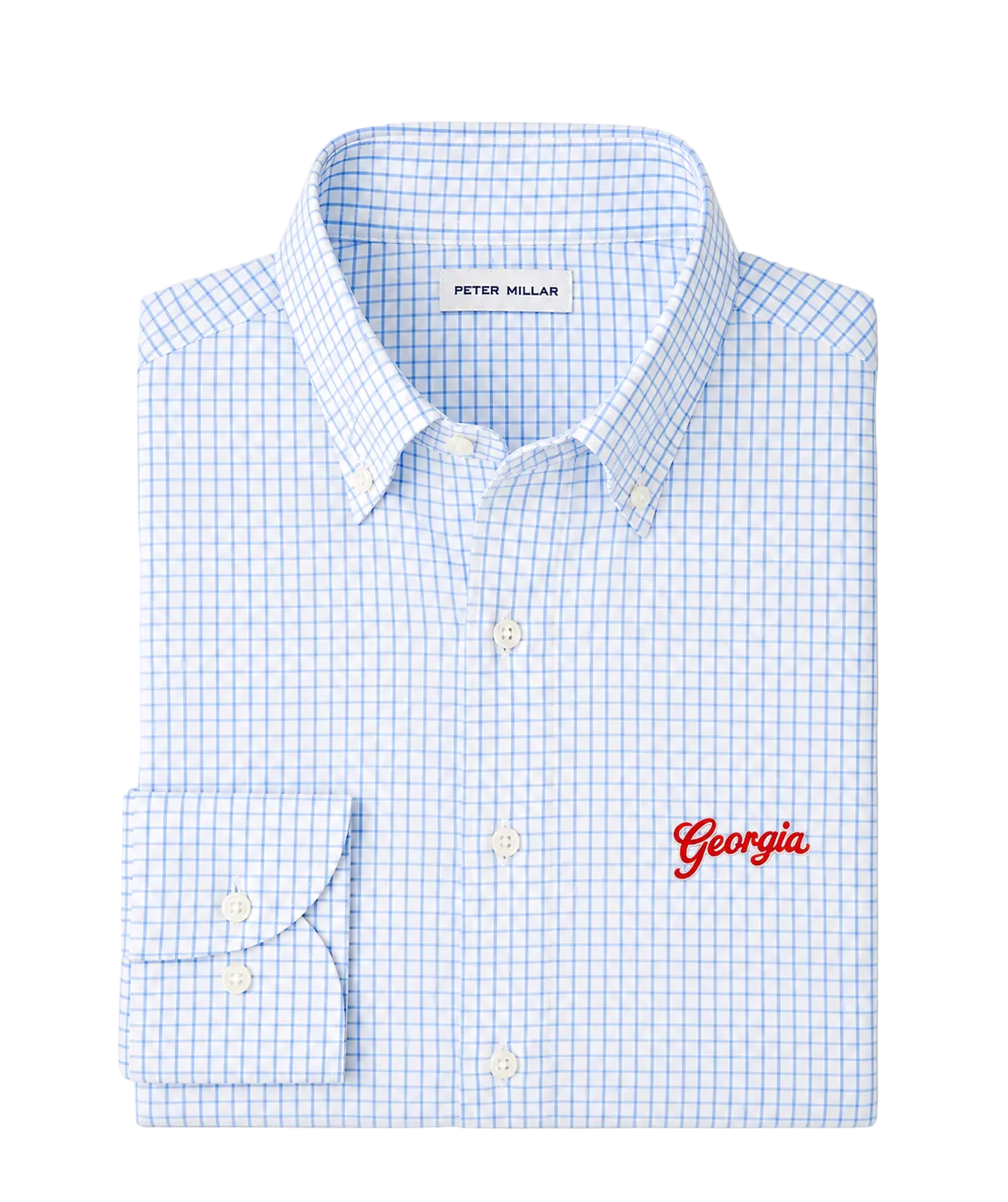 Peter Millar - Georgia Script Hanford Performance Twill Sport Shirt - Cottage Blue