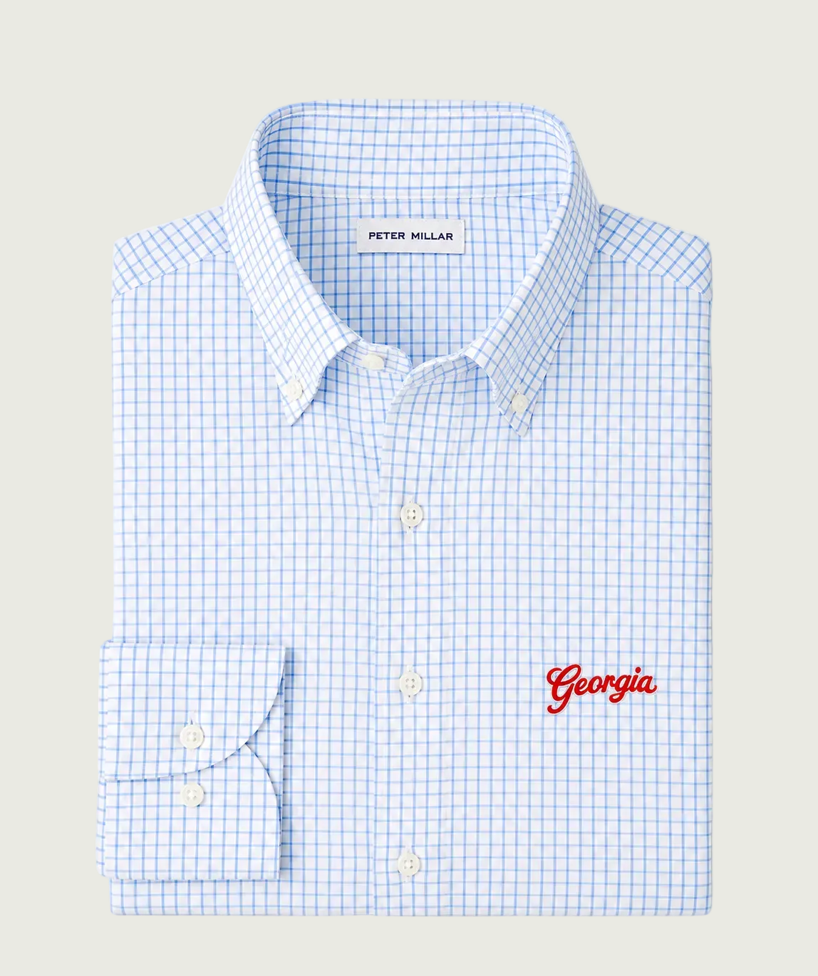 Peter Millar - Georgia Script Hanford Performance Twill Sport Shirt - Cottage Blue